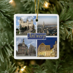 Ornamento De Cerâmica zBE008 ANTWERP Bélgica,