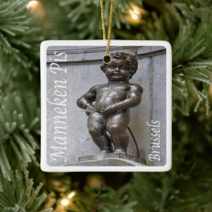 Ornamento De Cerâmica zBE046 MANNEKEN PIS Bruxelas Bruxelles,