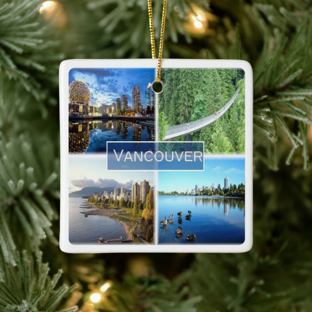 Ornamento De Cerâmica zCA008 VANCOUVER mosaico, Canadá, América, (Árvore)