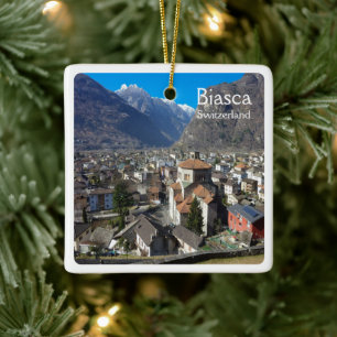 Ornamento De Cerâmica zCH006 BIASCA, Suiça,