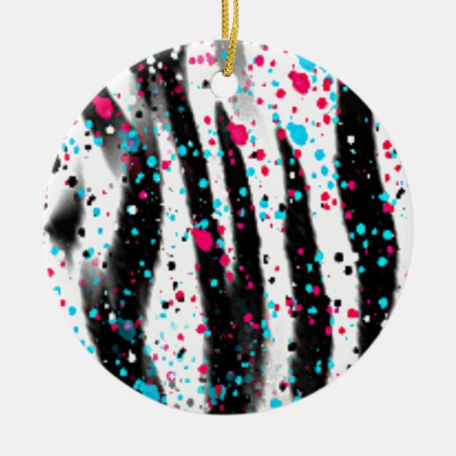 Ornamento De Cerâmica Zebra (Frente)