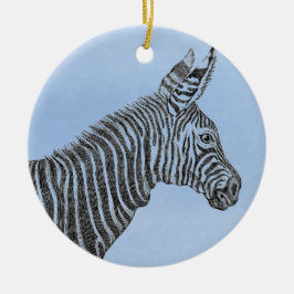 Ornamento De Cerâmica Zebra