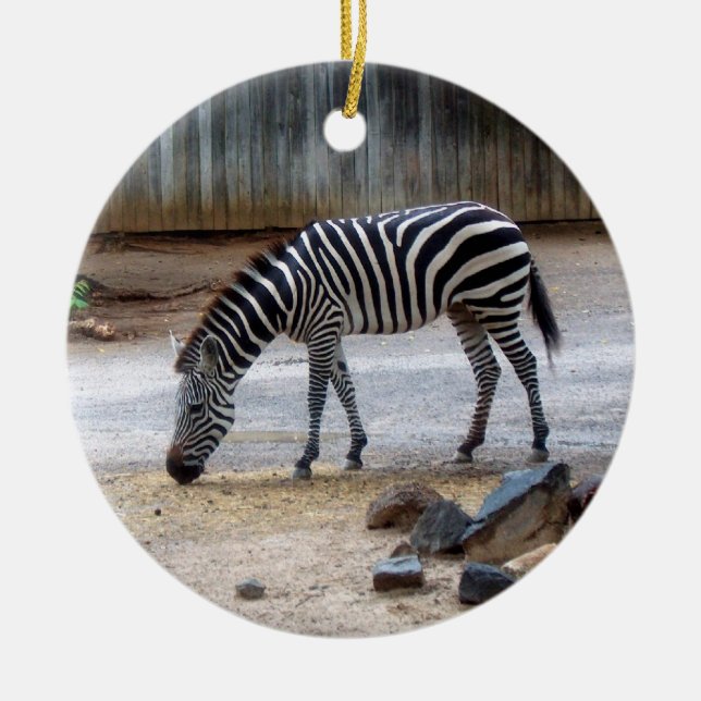 Ornamento De Cerâmica Zebra Ornament (Frente)
