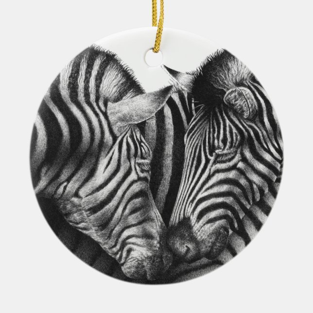 Ornamento De Cerâmica Zebra Ornament (Frente)
