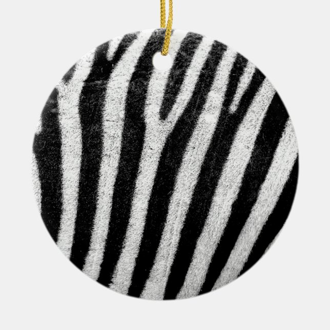 Ornamento De Cerâmica zebra Stripes (Frente)
