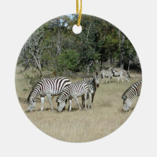 Ornamento De Cerâmica Zebras