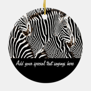 Ornamento De Cerâmica Zebras love_