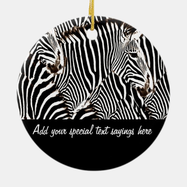 Ornamento De Cerâmica Zebras love_ (Traseira)