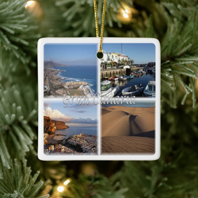 Ornamento De Cerâmica zES005 GRAN CANARIA, Canárias, Espanha, (Árvore)