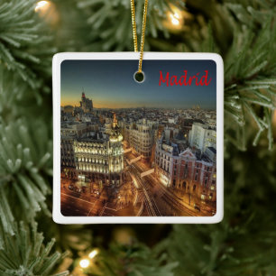 Ornamento De Cerâmica zES118 MADRID City, Espanha, Europa,