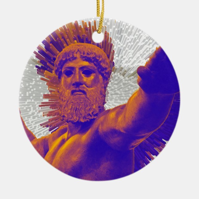 Ornamento De Cerâmica Zeus - Jupiter (Frente)