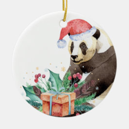 Ornamento De Cerâmica Zhen Zhen, o Natal do Panda