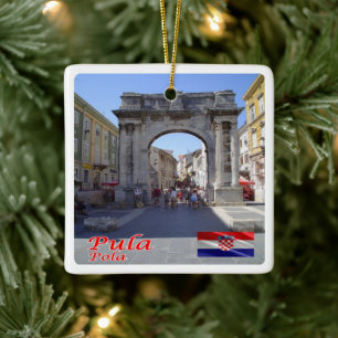 Ornamento De Cerâmica zHR008 PULA, Croácia,