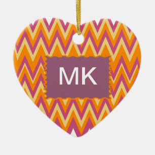 Ornamento De Cerâmica Ziguezague tribal asteca