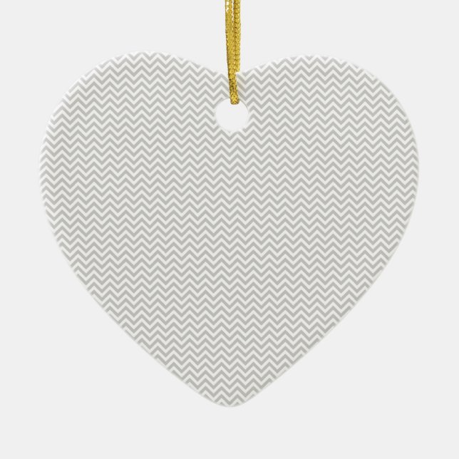 Ornamento De Cerâmica ZigZag de Cinzas simples (Frente)