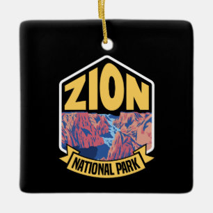 Ornamento De Cerâmica Zion Nationalpark Retro