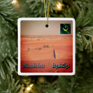 Ornamento De Cerâmica zMR.010 NOUAKCHOTT, Panorama, Mauritânia,