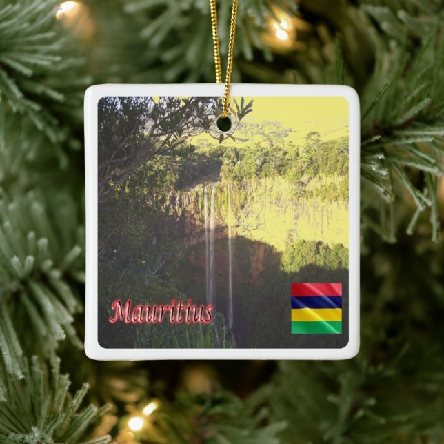 Ornamento De Cerâmica ZMU003 MAURÍCIA, Chamarel Waterfall, (Árvore)