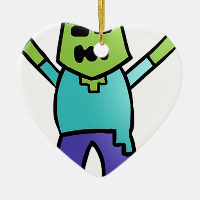 Ornamento De Cerâmica Zombi (Frente)