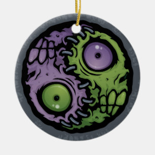 Ornamento De Cerâmica Zombi Yin-Yang
