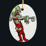 Ornamento De Cerâmica zombie santa claus do xma<br><div class="desc">"papais noeis zombie""natal zombie",  "santa claus",  "natal engraçado",  "natal feio",  xmas,  natal,  papais noeis,  zombie,  halloween,  inédito "natal assustador" "natal do pesadelo" "dia dos mortos",  "dia de los muertos",  "horror verde vermelho" assustador</div>