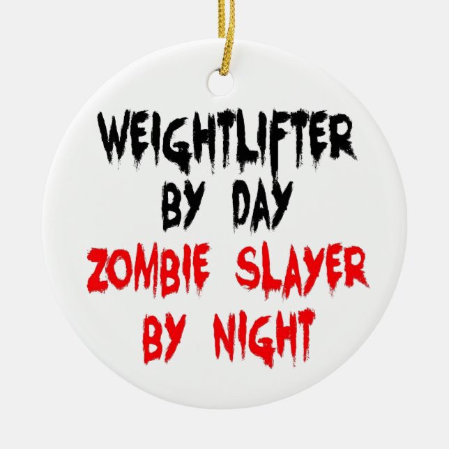 Ornamento De Cerâmica Zombie Slayer (Frente)