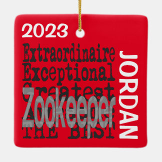 Ornamento De Cerâmica Zookeeper Extraordinaire CUSTOM