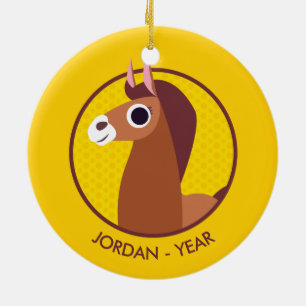 Ornamento De Cerâmica Zora o cavalo