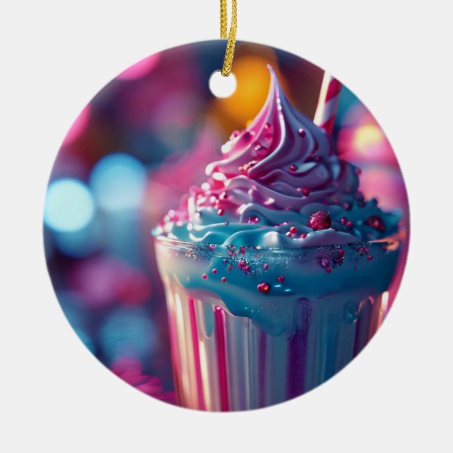 Ornamento De Cerâmica ZOYNK Milkshake (Frente)