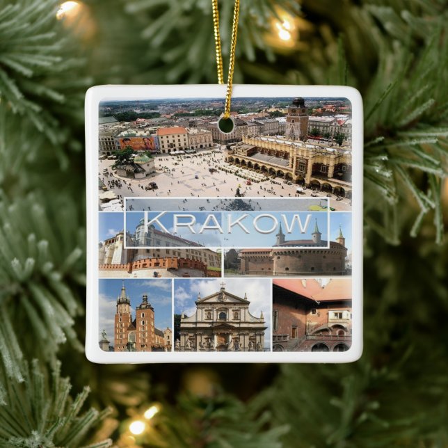 Ornamento De Cerâmica zPL004 KRAKOW, Polônia, Europa, (Árvore)