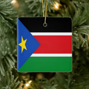 Ornamento De Cerâmica zSS001 SUDAN Flag, África