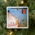 Ornamento De Cerâmica zTD005 N'DJAMENA, Coast Beach Chari,<br><div class="desc">Aqui você encontrará o souvenir das suas férias. (zTD005 N'DJAMENA, Imã de geladeira de Chari na praia Costeira). Amplie amigos e parentes com as lembranças únicas de sua viagem de excelente. Tente-nos. #LeoPepeDesign - costa praia chari n'djamena, áfrica chad, leopedesign, foto turismo de viagem, presente de natal, ornamento cerâmico de...</div>