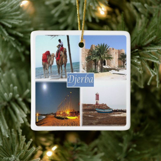 Ornamento De Cerâmica zTN017 DJERBA, Mosaico, Tunísia, África, (Árvore)