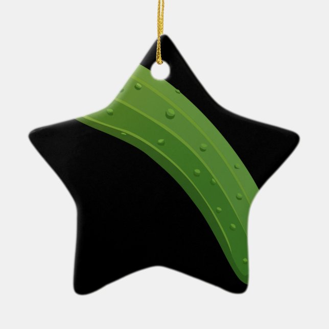 Ornamento De Cerâmica Zucchini Comida (Frente)