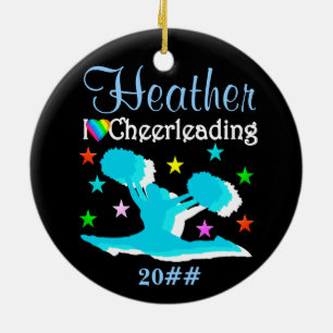 ORNAMENTO DE CHEERLEADER PERSONALIZADO E DATA