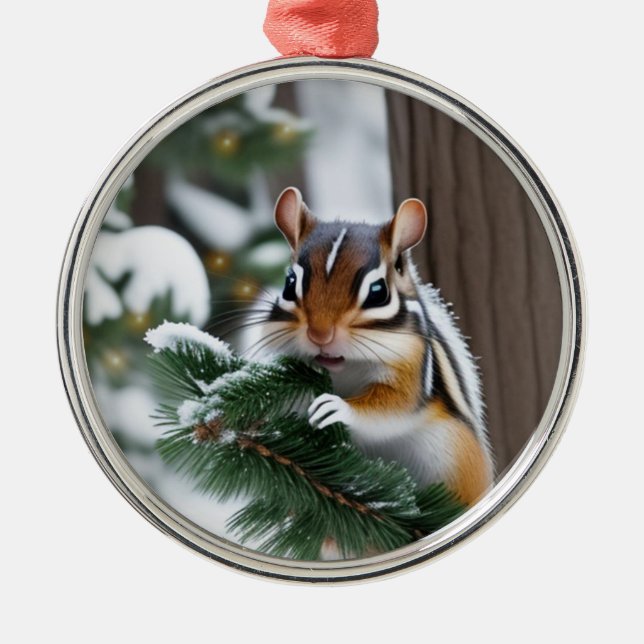 Ornamento de Chipmunk Natal (Frente)