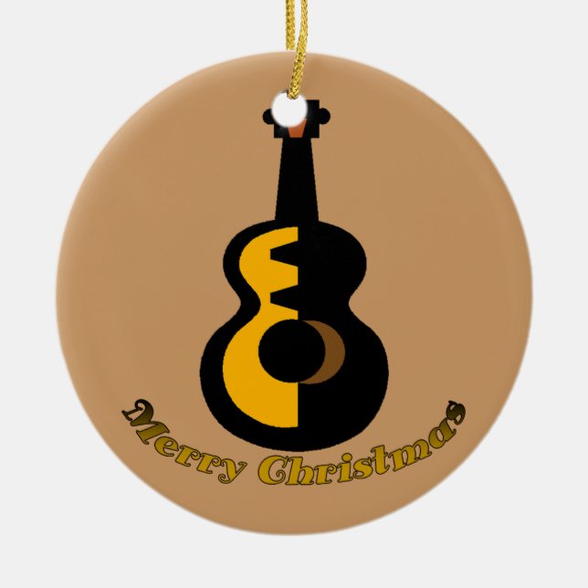 Ornamento de ChristmasTree da guitarra (Frente)