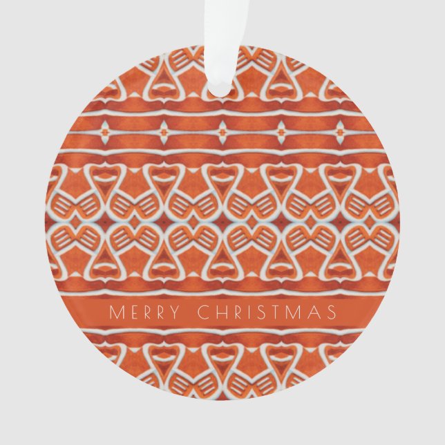 ORNAMENTO DE CÍRCULO ACRÍLICO DE GINGERBREAD + Tex (Frente)