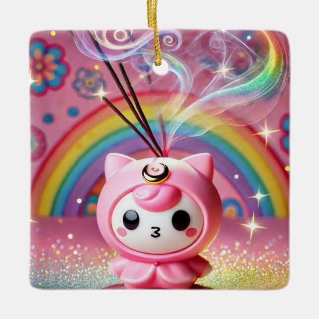 Ornamento de Companhia de Incenso Whimsical (Frente)