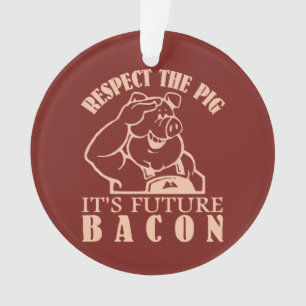 ornamento de cor personalizado PIG TO BACON