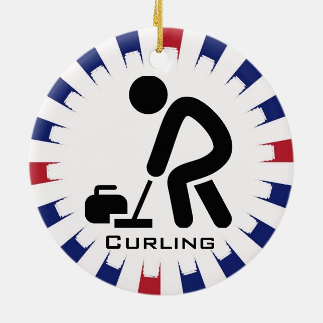 Ornamento de Curling Personalizado (Traseira)