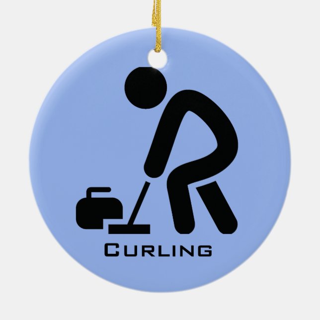 Ornamento de Curling Personalizado (Traseira)