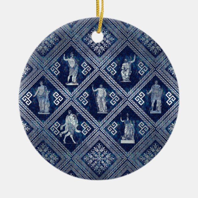 Ornamento de Deidades Gregas e Chave Meander (Frente)