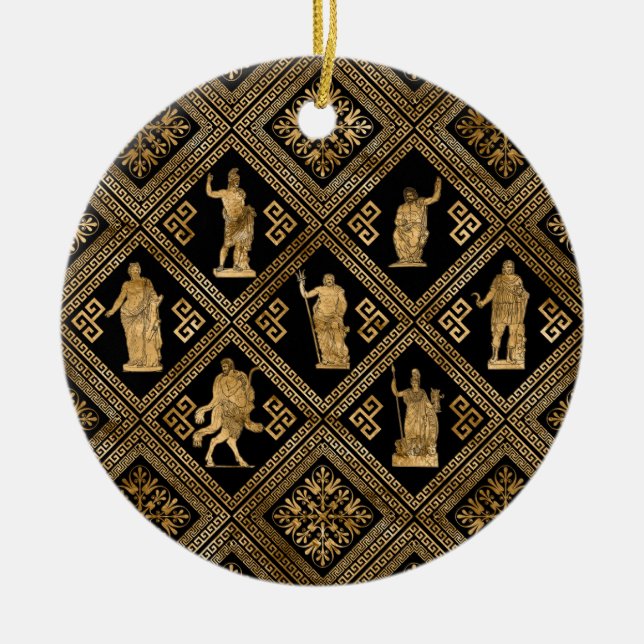 Ornamento de Deidades Gregas e Chave Meander (Frente)