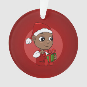 Ornamento de desenho animado de bebê de Natal