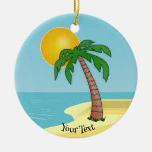 Ornamento de Design de Sol Tropical Cerâmica
