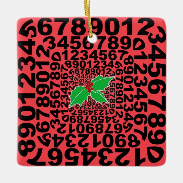 Ornamento de Design numérico (Frente)