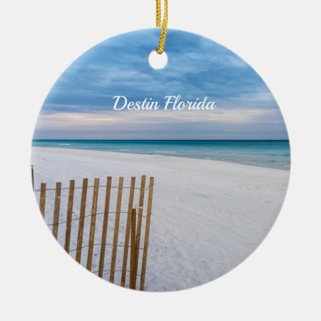 Ornamento de Destin na Flórida de Cerca de Praia (Frente)