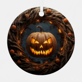 Ornamento de Dia das Bruxas de Pumpkin 3D Spooky