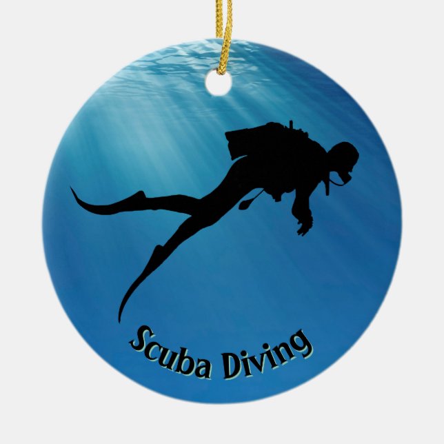 Ornamento de Divisor Scuba Personalizado (Frente)